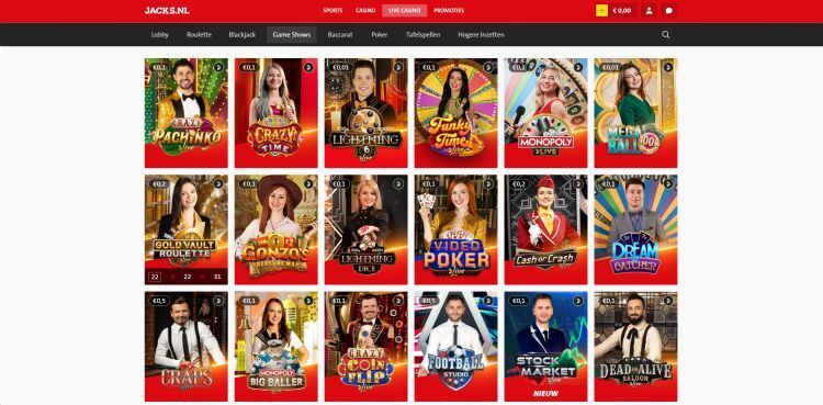 jacks.nl casino review live casino
