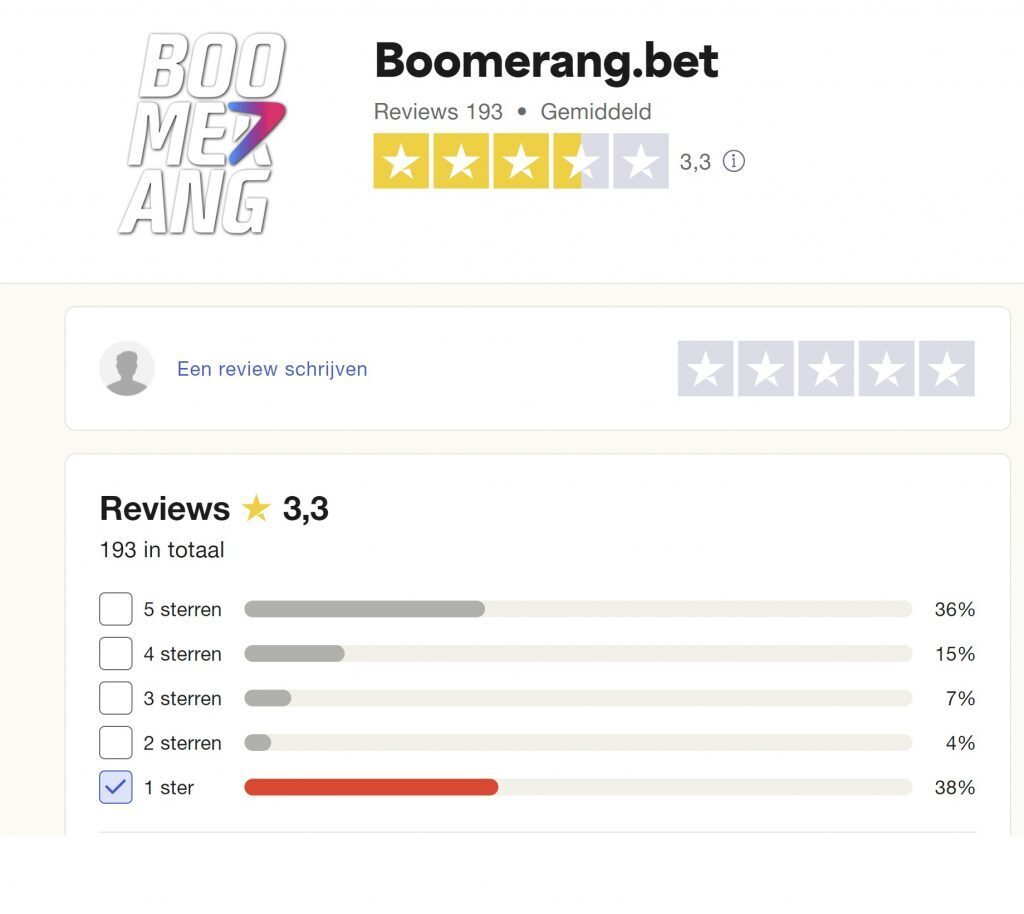 Boomerang Bet Trustpilot